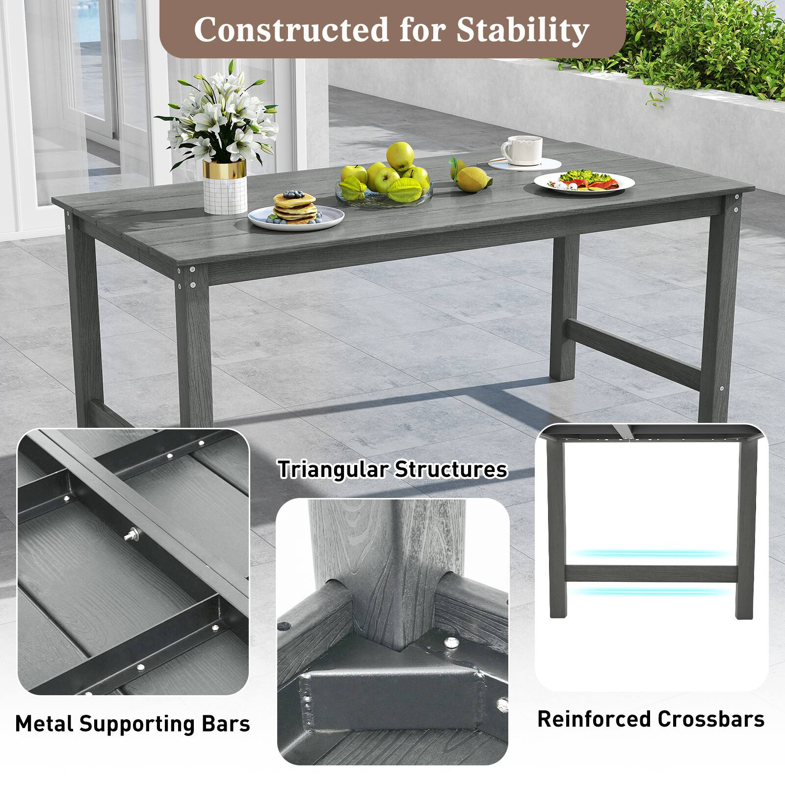 Constructed for Stability

- Triangular Structures
- Metal Supporting Bars
- Reinforced Crossbars