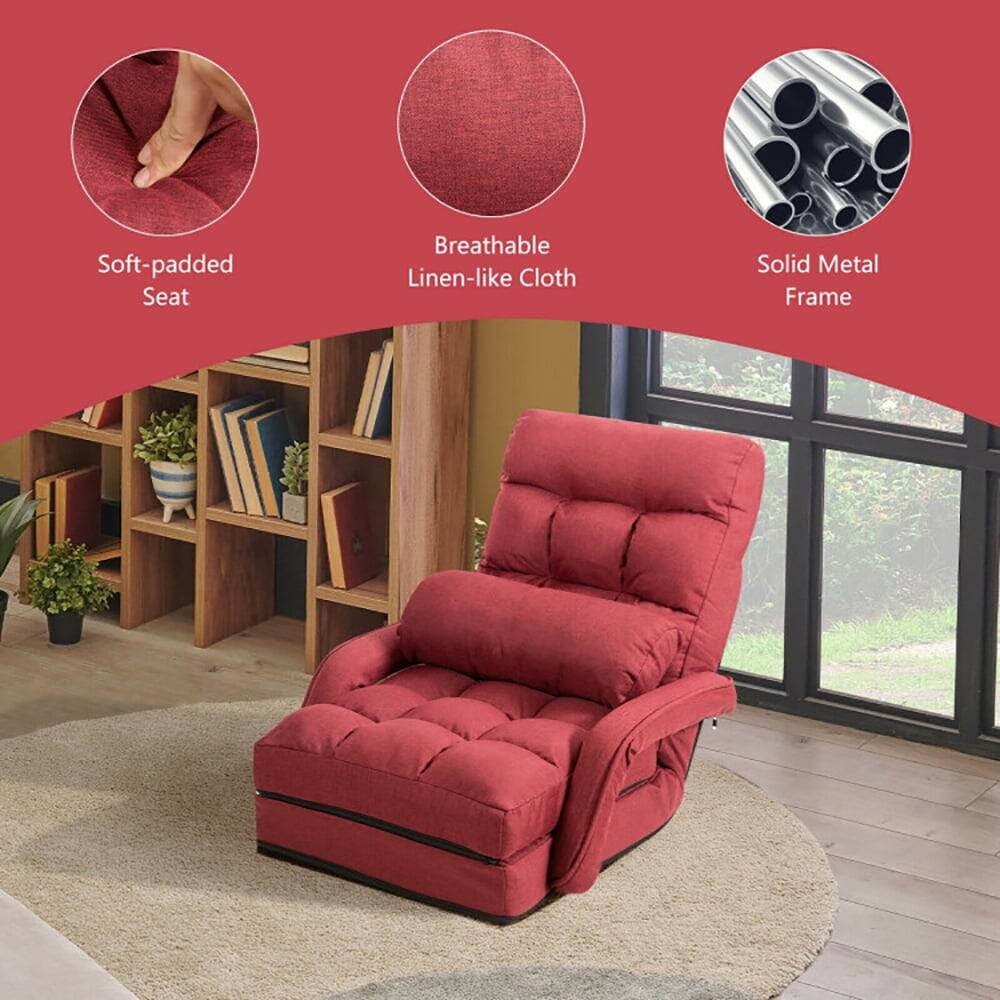 Soft-padded Seat  
Breathable Linen-like Cloth  
Solid Metal Frame