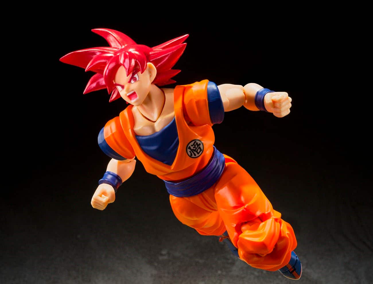 Alt View 18. Bandai - S.H. Figuarts - Super Saiyan God Son Goku - Saiyan God of Virtue 5.5" Figure.