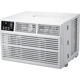 Whirlpool - 350 Sq. Ft. 8,000 BTU Window Mounted Air Conditioner with Supplemental Heat - White