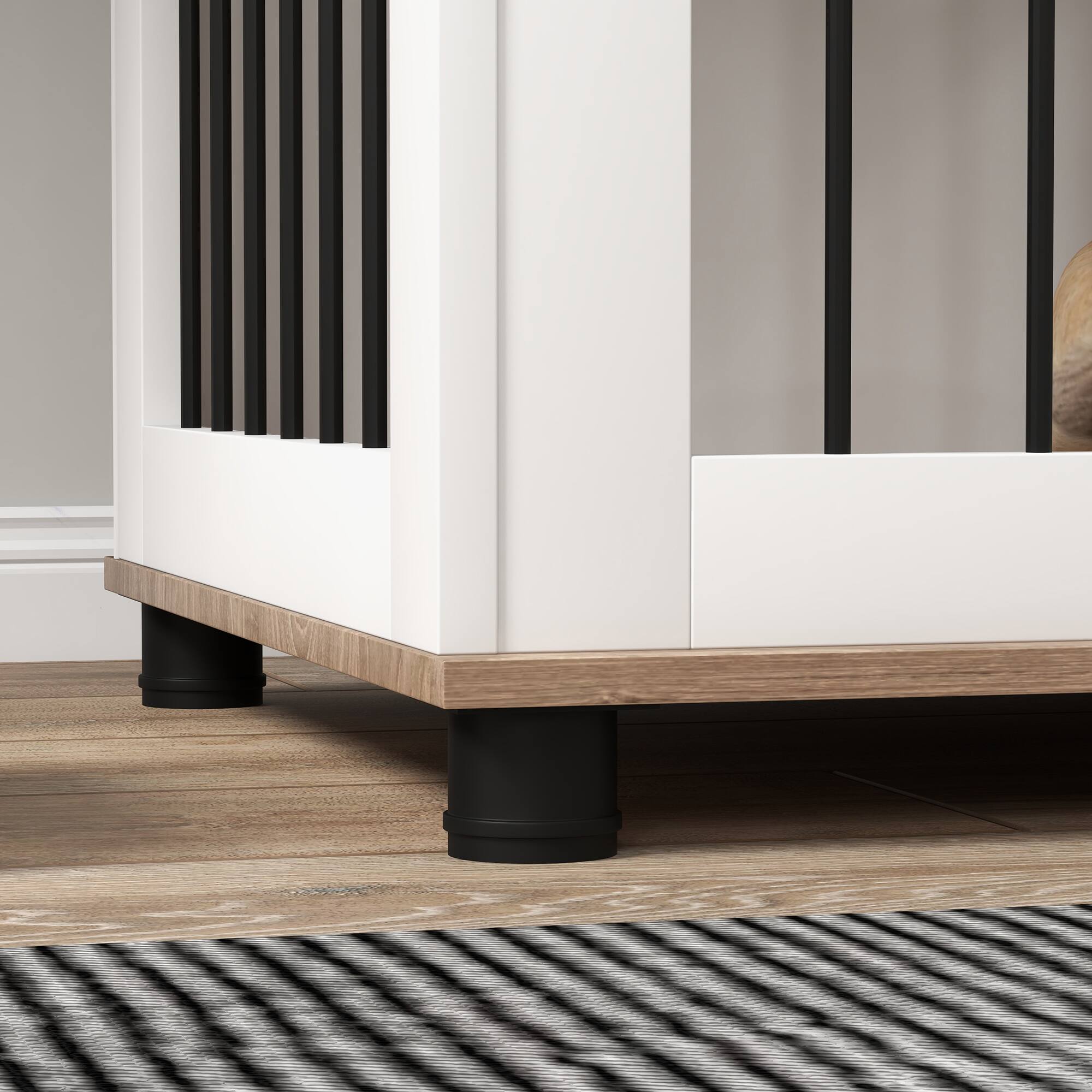 Alt View 4. Pawhut - Dog Crate Furniture, Side Table, Indoor Dog Kennel, End Table, Lockable Door, Small and Medium Dogs.