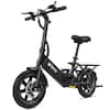 Front. DYU - 14 inch eBike w/ 25 Miles Max Range & 20 Mph Max Speed - Black.