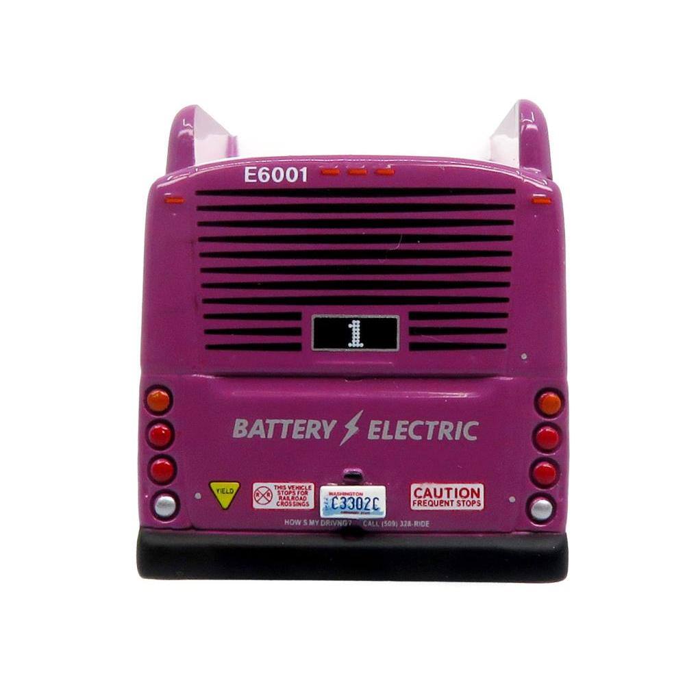 E6001  
BATTERY ELECTRIC  
CAUTION FREQUENT STOPS  
THIS VEHICLE STOPS AT RAILROAD CROSSINGS  
HOW'S MY DRIVING? CALL 509-328-RIDE  
C3302C