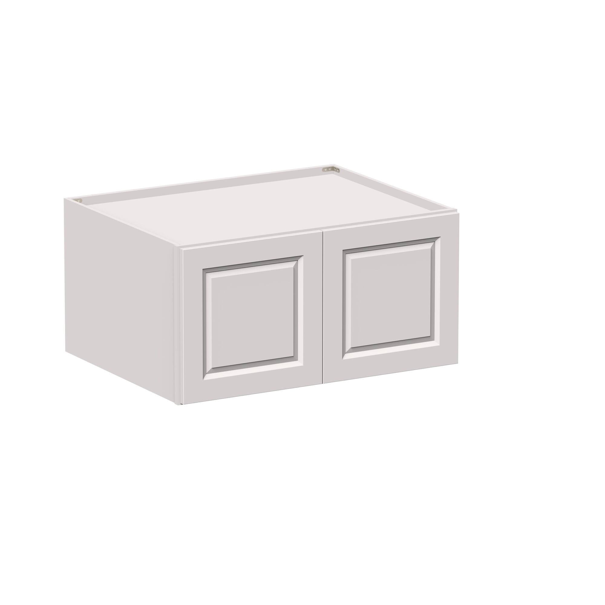 Angle. Boyel Living - 36-in W x 18-in H x 27-in D Shaker Deep Kitchen Wall Cabinet with Soft-Close Doors - Glacier White.