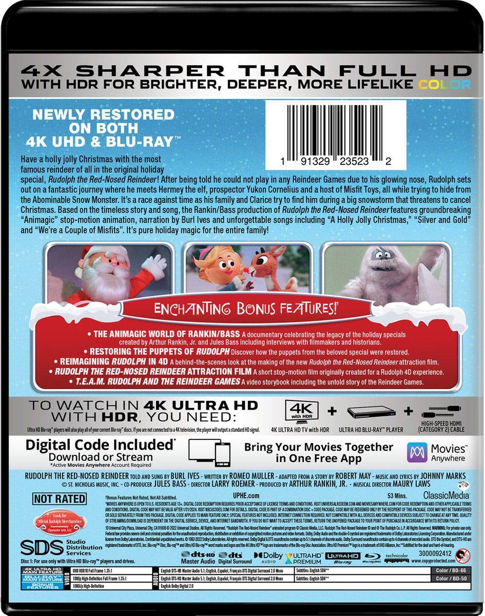 Back. Rudolph the Red-Nosed Reindeer   - 4K Blu-Ray.