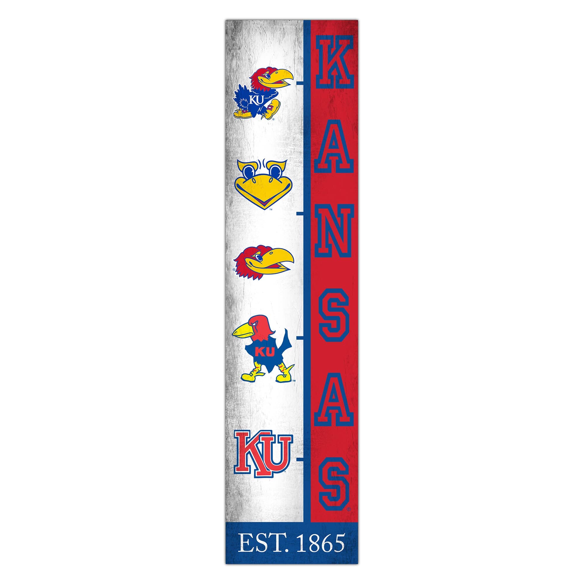 Fan Creations - Kansas Jayhawks 6" x 24" Progression Wood Sign - Multicolor