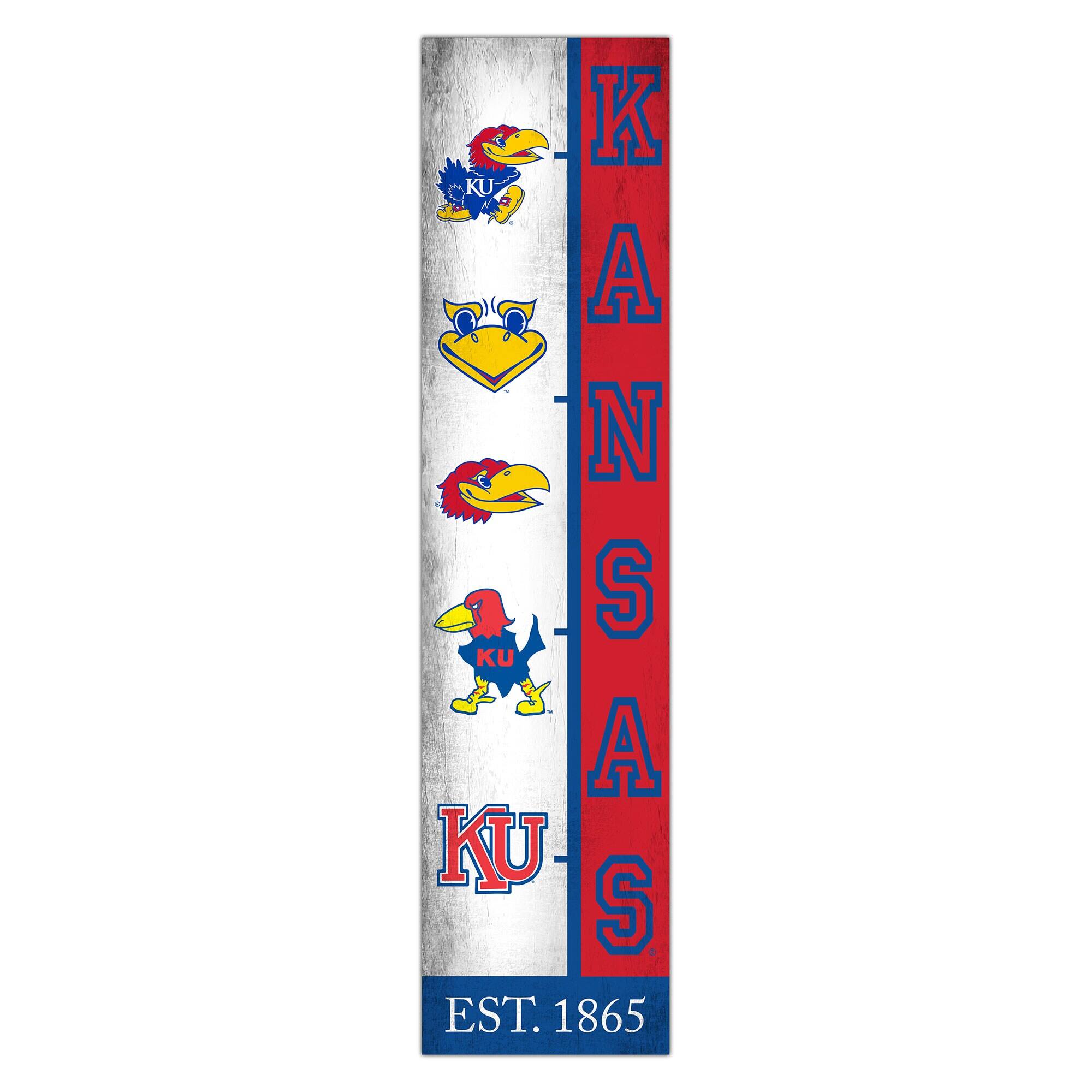 Kansas Jayhawks 6" x 24" Progression Wood Sign