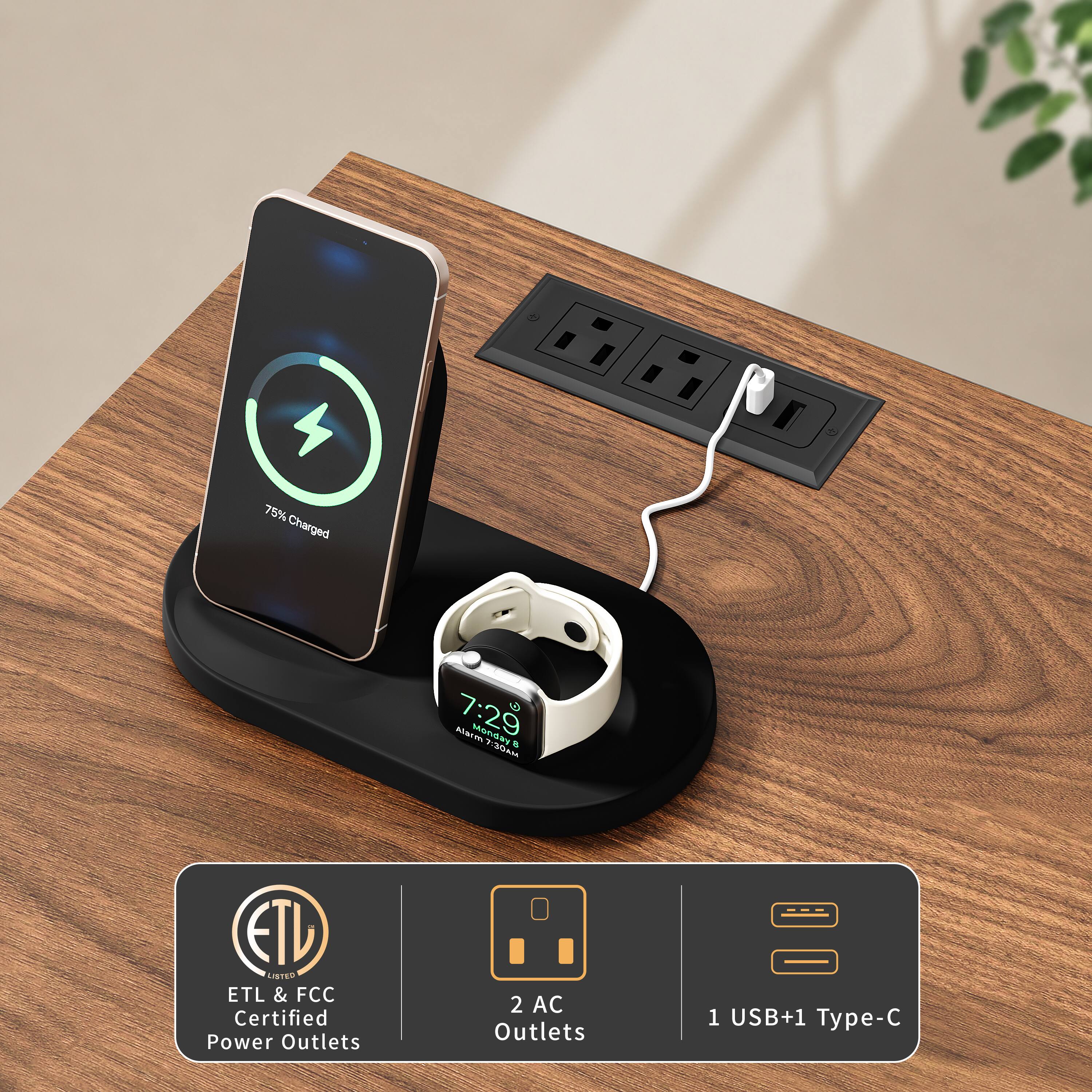 75% Charged  
6 7:29 Mstn Monda  
TBIAN  
ETD LISTED  
ETL & FCC Certified  
Power Outlets  
2 AC Outlets  
1 USB+1 Type-C