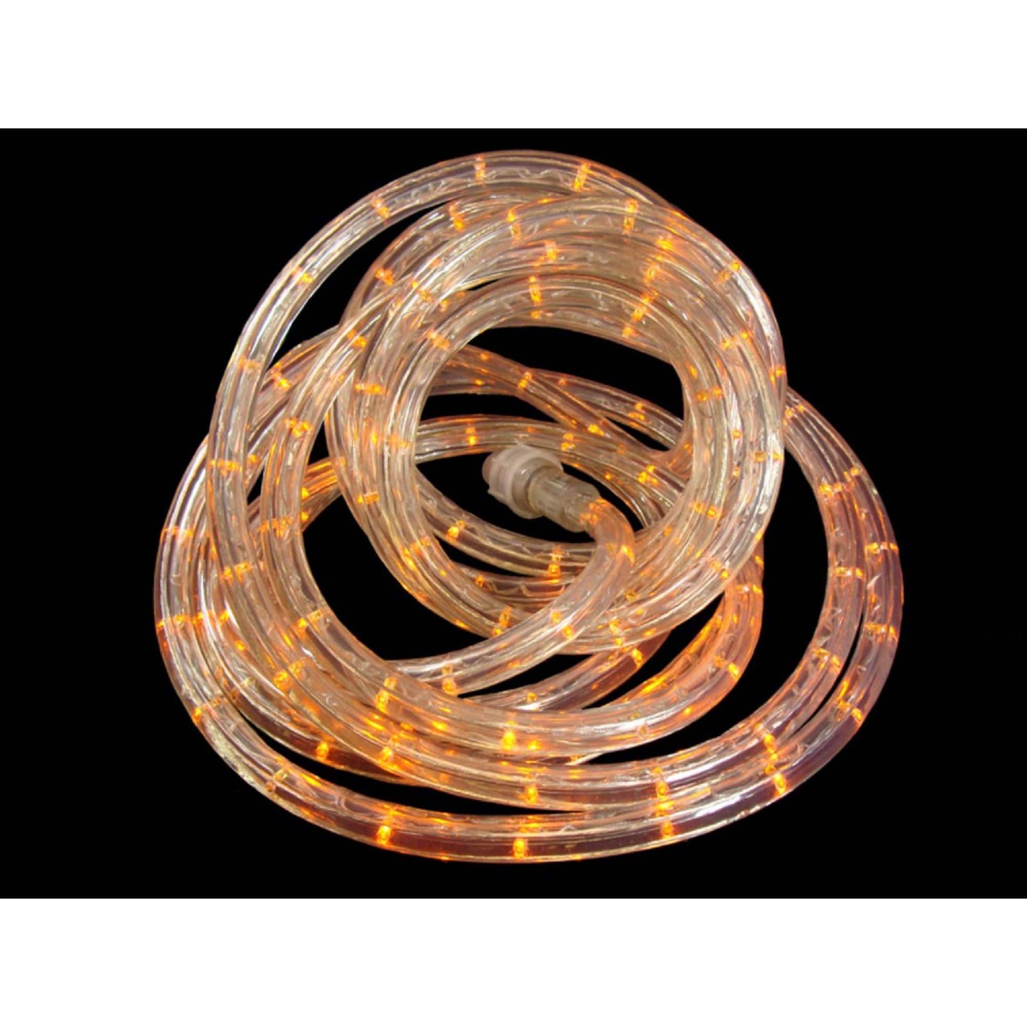Hofert - Transparent LED Christmas Rope Lights - Lights - 18' - Orange