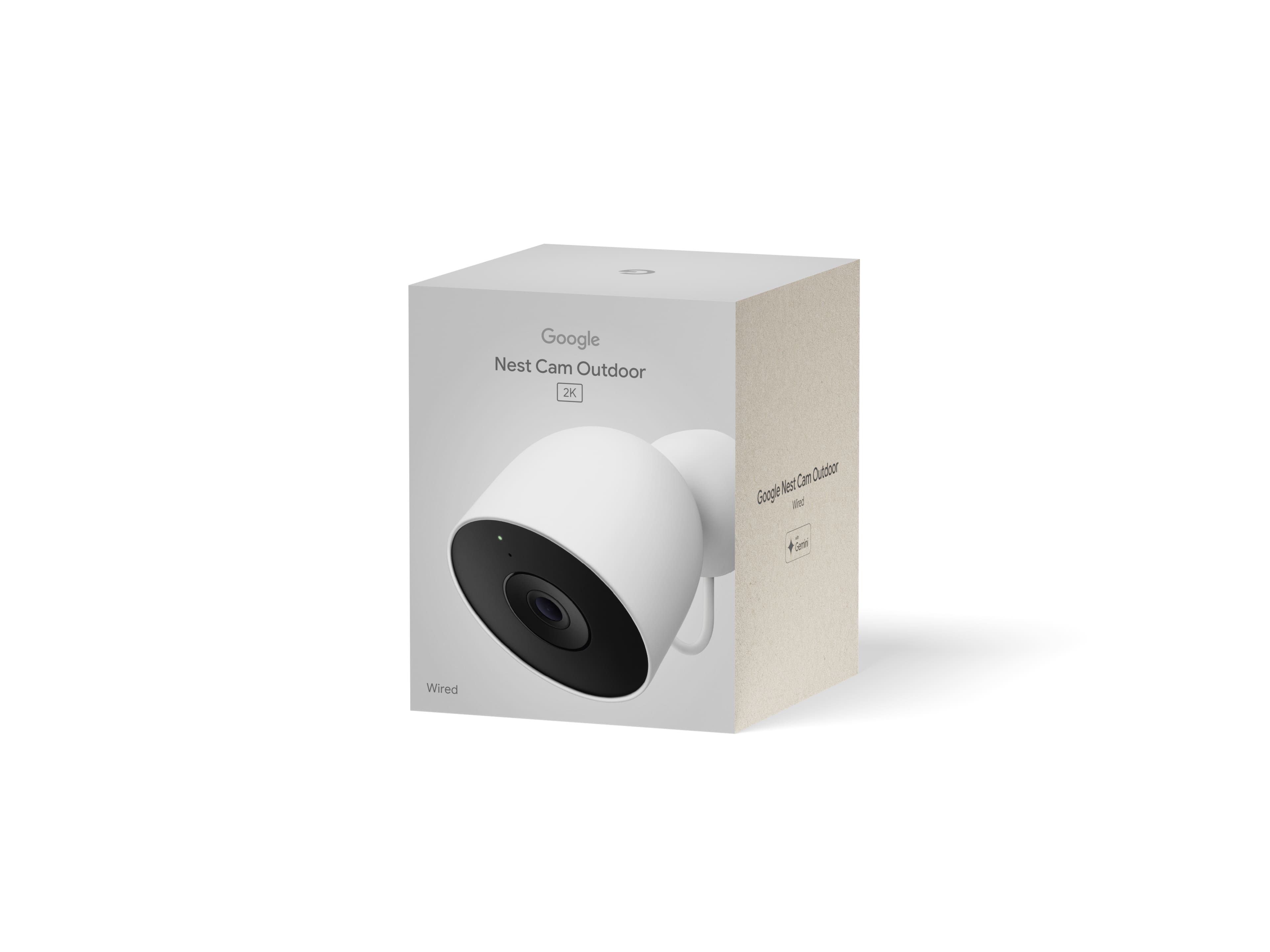 Google Nest Cam Outdoor (wired, 2nd gen) 2K Video and Gemini 1