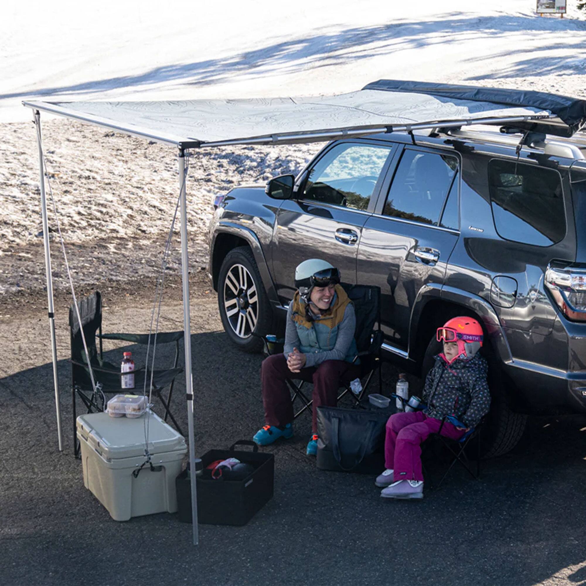 Alt View 3. Yakima - Yakima OverNOut 6.5' Lightweight Roof Mounted Awning w/Included SKS Lock, Medium - Gray.