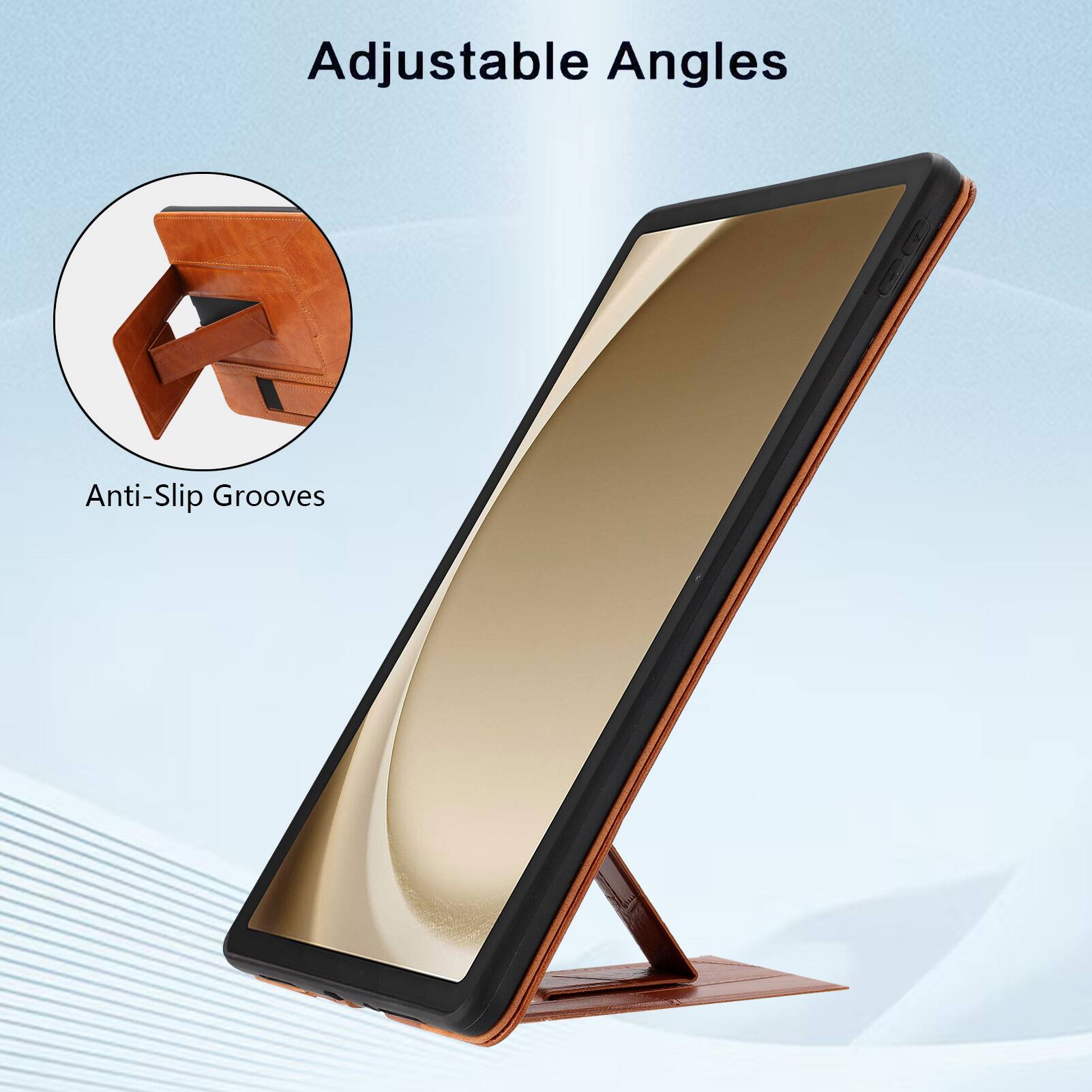 Adjustable Angles  
Anti-Slip Grooves