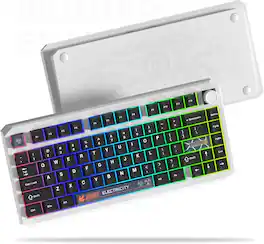 Womier - ERA75 75% Wireless Mechanical Keyboard with VIA/QMK, Full Aluminum Custom Gaming Keyboard for Windows/Mac - White