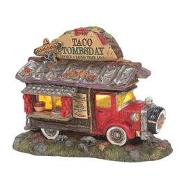 Department 56 - LED Lighted Taco Tombsday Taco Truck Halloween Building #6011444 - Multi