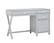 Front. Linon Home Décor - Penrose Four-Drawer Side Storage Desk - Gray Paint / Silver Hardware.