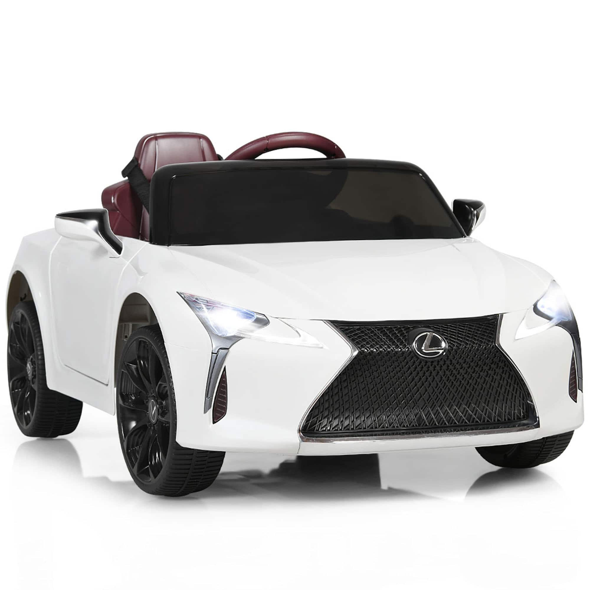 Gymax - 12V Licensed Lexus LC500 Kids Ride On Car w/ MP3 Remote Control - White