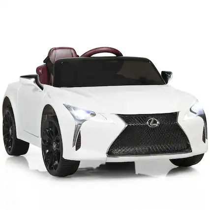 Front. Gymax - Gymax 12V Licensed Lexus LC500 Kids Ride On Car w/ MP3 Remote Control White - White.