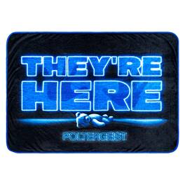 Silver Buffalo - Poltergeist "They're Here" Fleece Throw Blanket | 45 x 60 Inches - Black