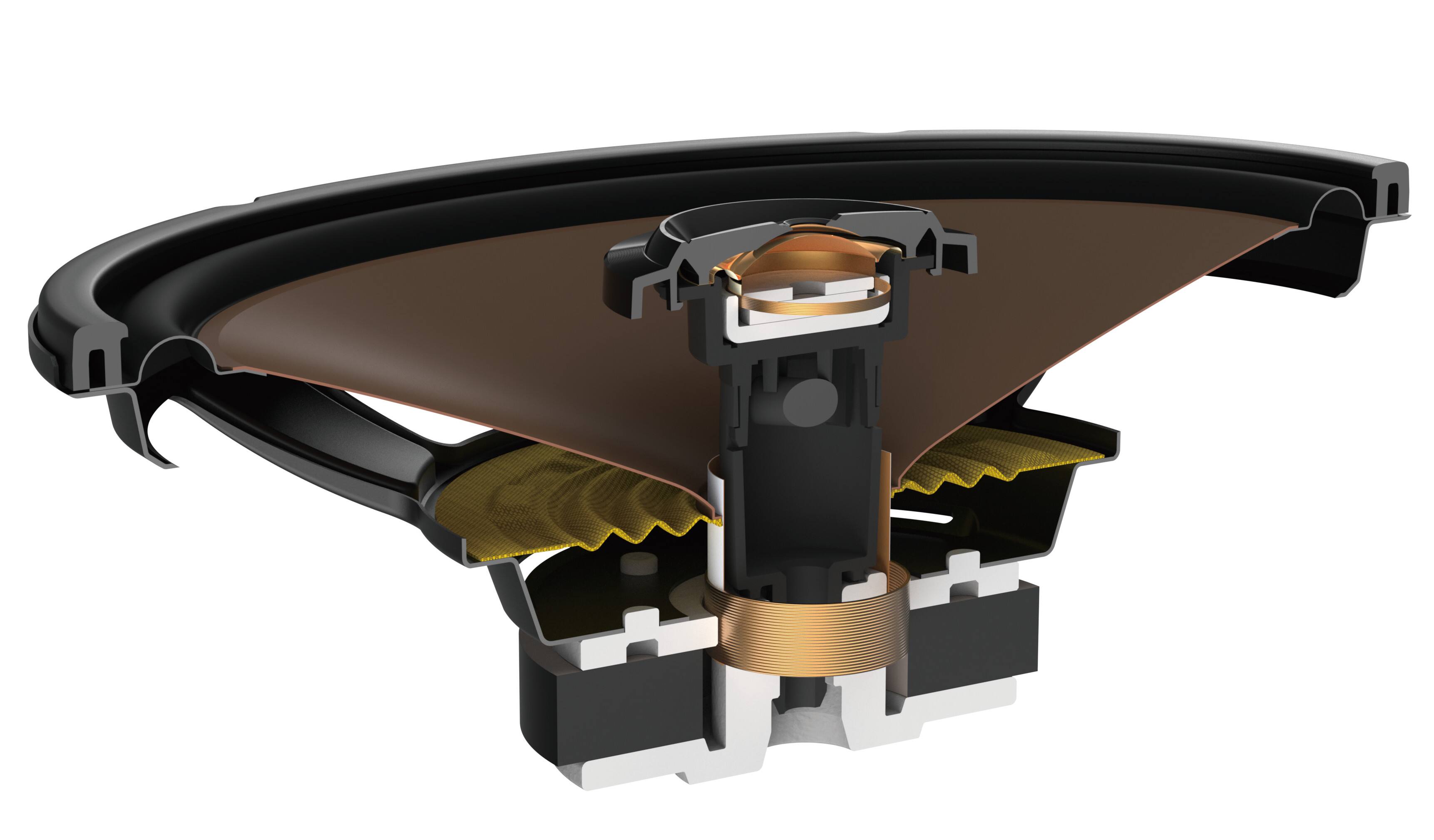 Left. Pioneer - 6" x 8" 2-way Car Speakers Aramid Fiber-reinforced IMPP cone (Pair) - Black.