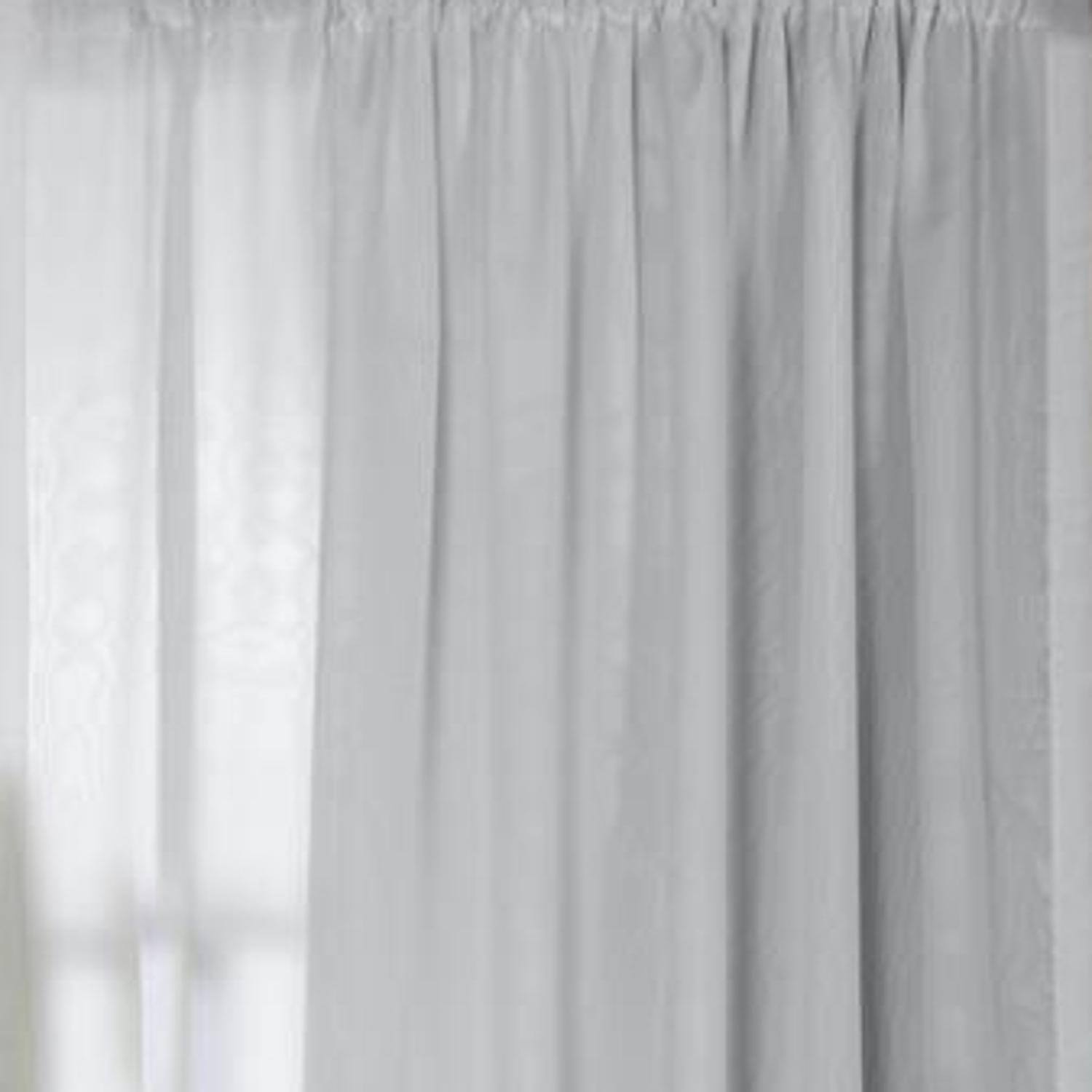 Left. Commonwealth Home Fashions - Commonwealth Thermavoile Rhapsody Lined Tailored Pole Top Curtain Panel - 54x72" - White - White.