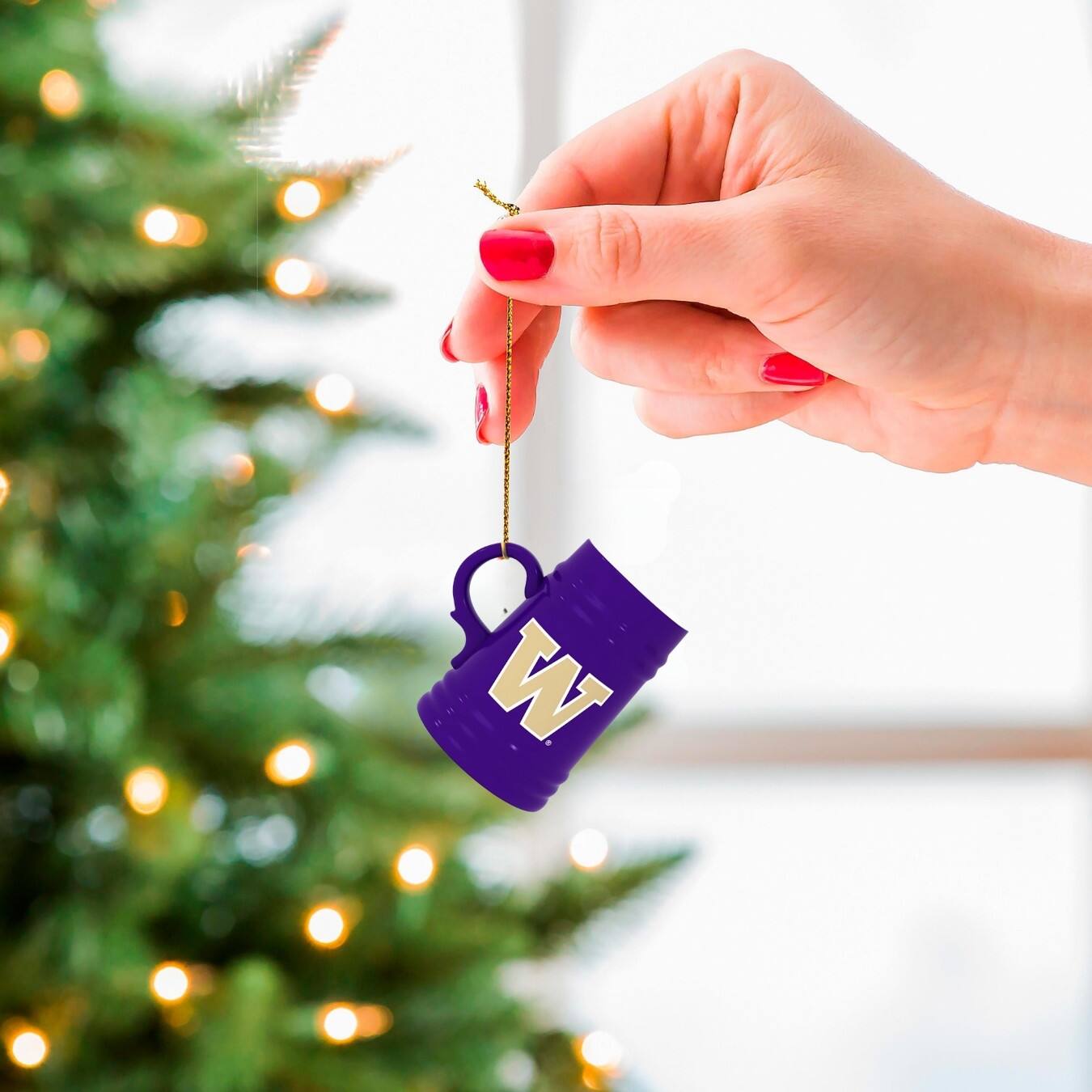 Alt View 2. Evergreen Enterprises - Washington Huskies Two-Pack 3" Mini Stein Ornament Set - Multicolor.