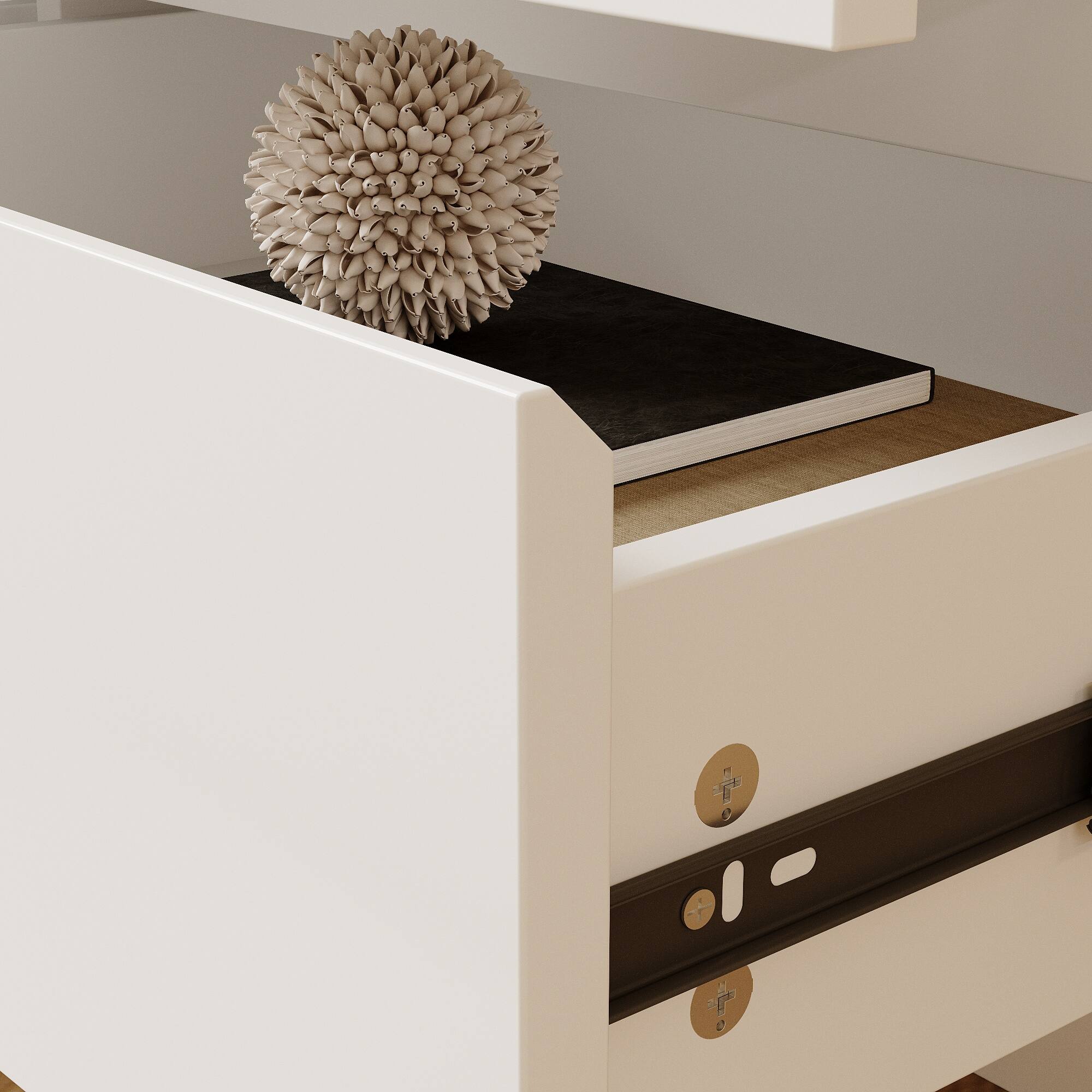 Alt View 2. FUFU & GAGA - FUFU&GAGA 12 - Drawer Horizontal Dresser: Maximize Storage in Style For Bedroom - White.