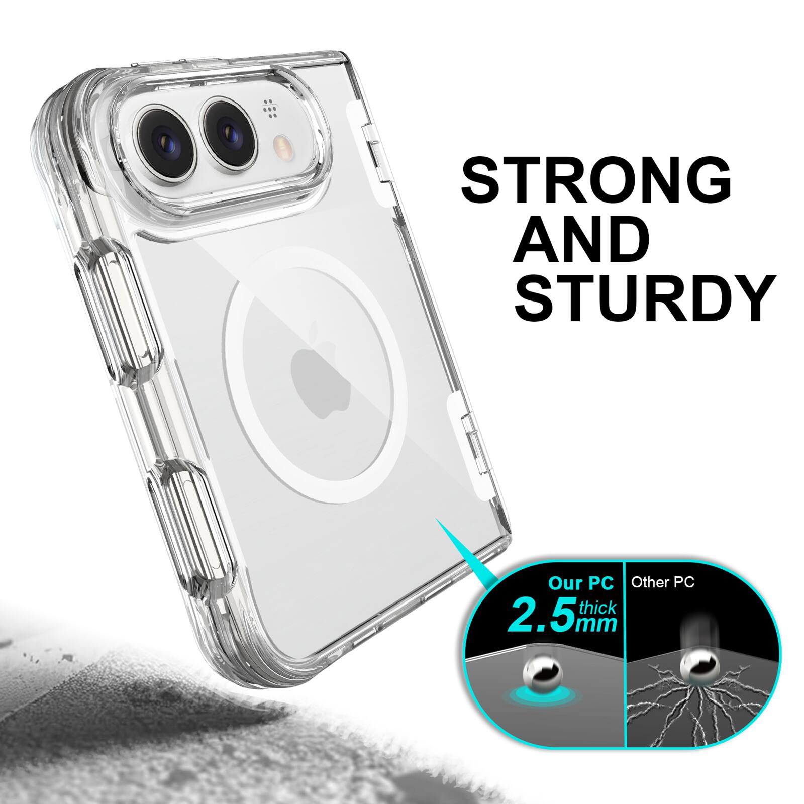 STRONG AND STURDY

Our PC thick 2.5mm

Other PC