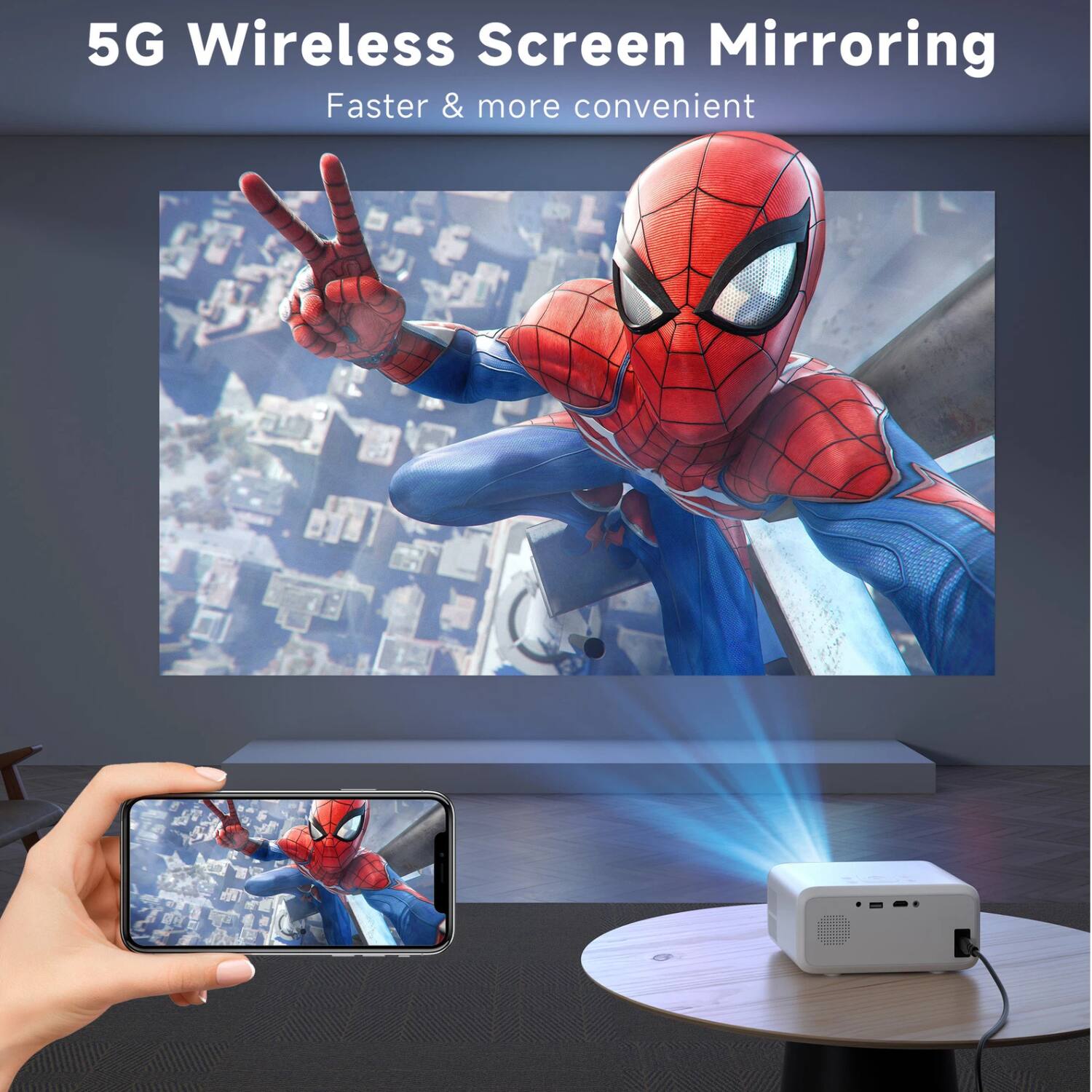 5G Wireless Screen Mirroring  
Faster & more convenient