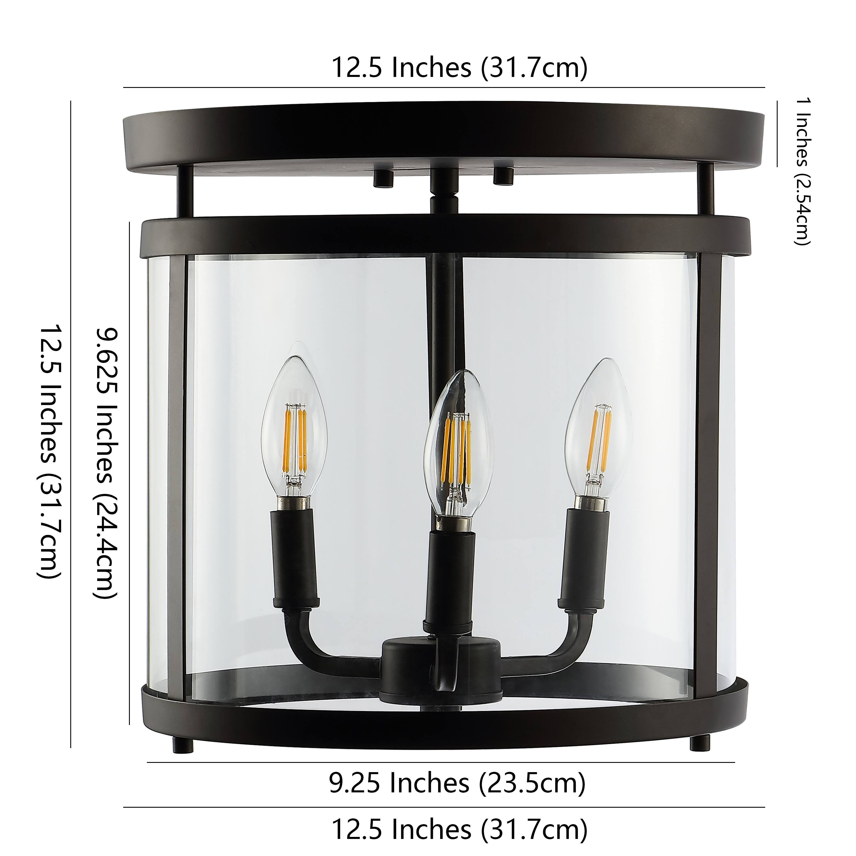12.5 Inches (31.7cm)  
1 Inches (2.54cm)  
9.625 Inches (24.4cm)  
9.25 Inches (23.5cm)