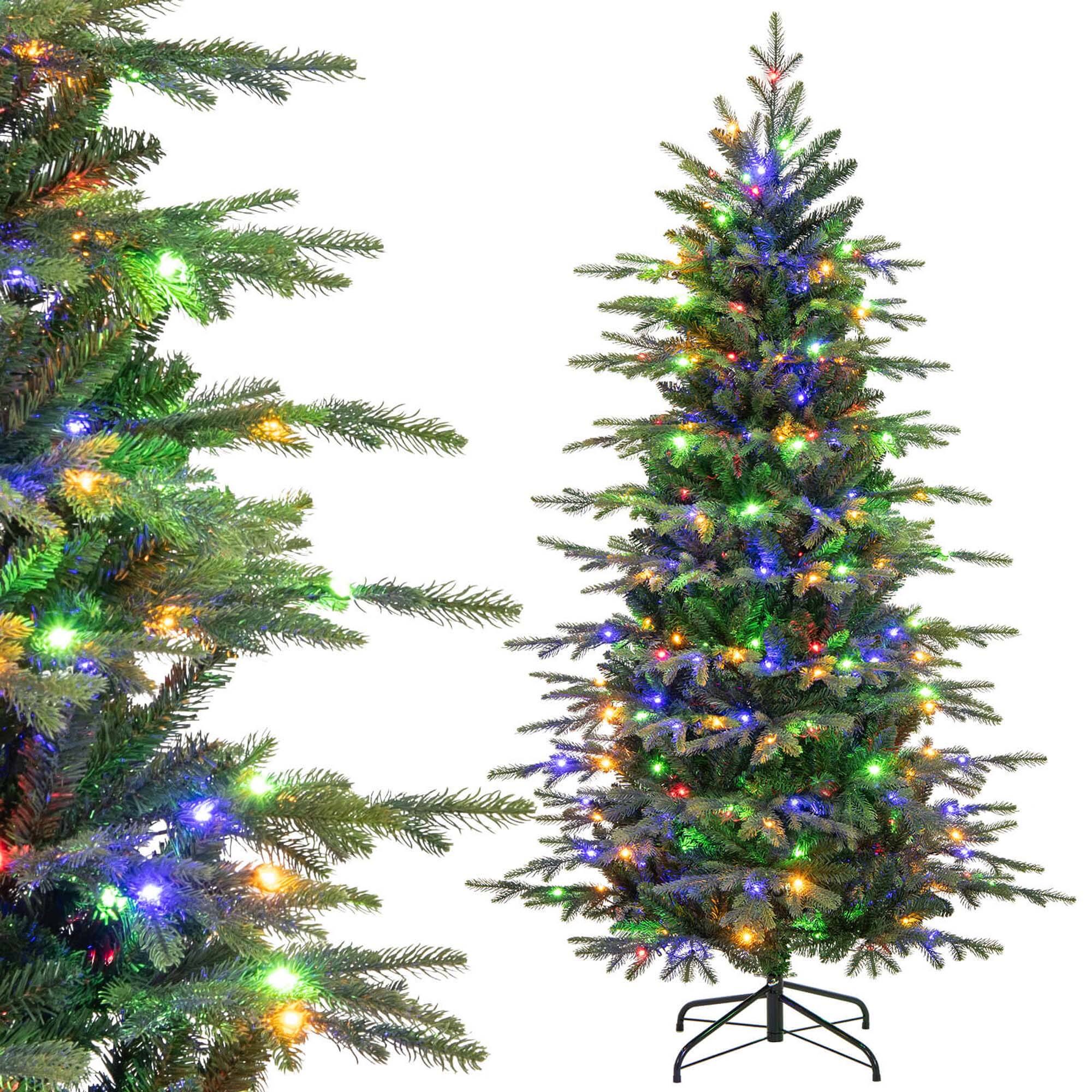 Alt View 10. Costway - Costway 6 FT Artificial Christmas Tree with 714 Branch Tips 260 LED Lights 3 Timers Remote - Green.
