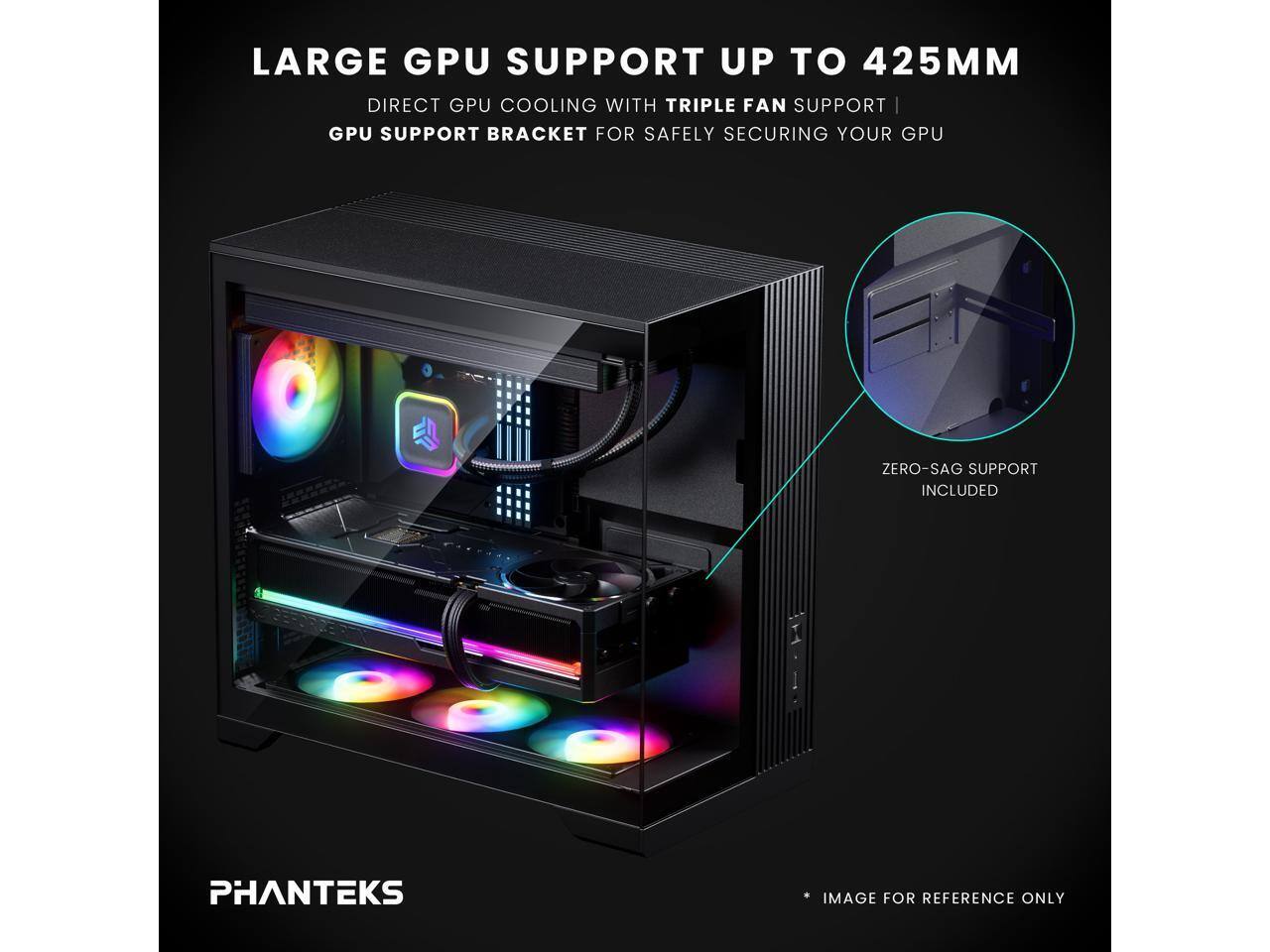 Phanteks XT V5 Panoramic Glass Compact ATX Gaming PC Case, 4x 120