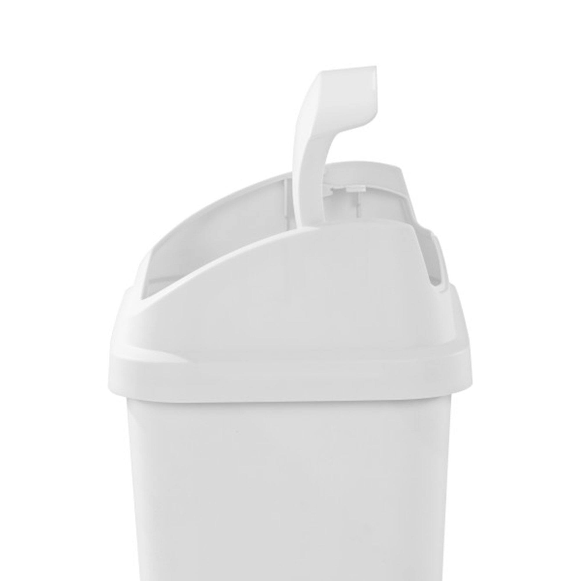 Alt View 7. Sterilite - Sterilite 7.8 Gallon SwingTop Kitchen Wastebasket Trash Can, White (6 Pack) - White.