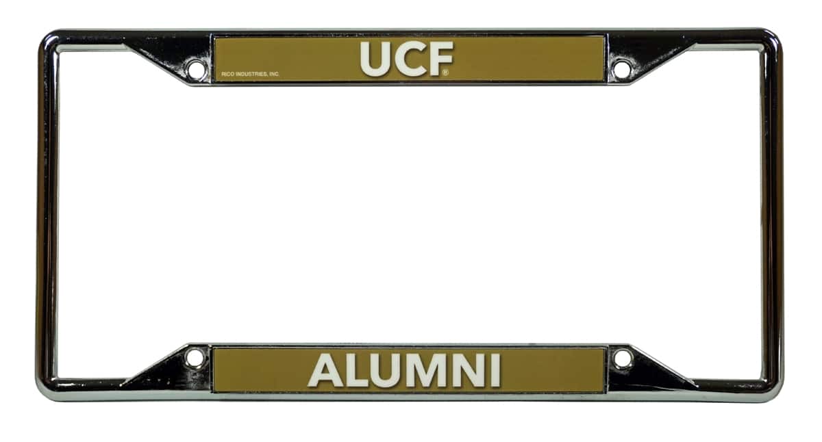 Rico Industries- Central Florida Knights UCF Alumni License Plate Frame- Designed for Upper or Lower Corner License Plate Stickers- Multi