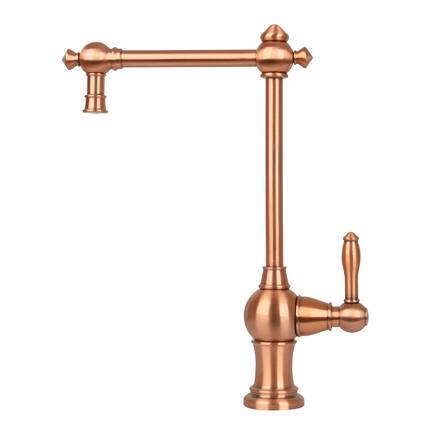 Front. Akicon - Akicon Solid Brass One-Handle 360° Swivel Kitchen Water Filter Faucet in Copper - Copper.