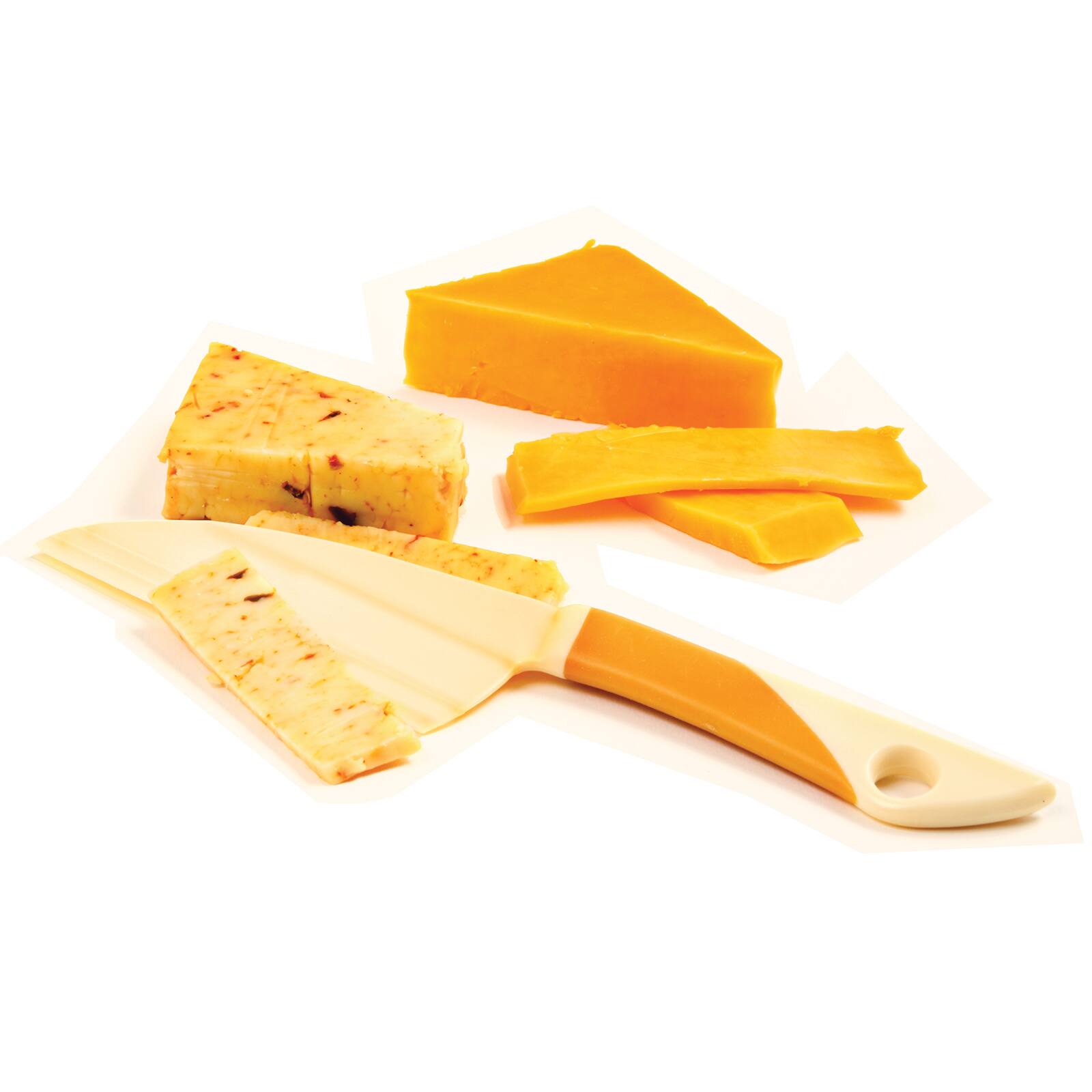 Alt View 2. Norpro - Cheese Knife, Works with Cheese, Cakes, Eggs, Desserts, Fois Gras, and more - Yellow.