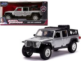 2020 Jeep Gladiator Pickup Truck Top "Fast & Furious" Movie 1/32 Diecast Model Car by Jada - Silver With Black