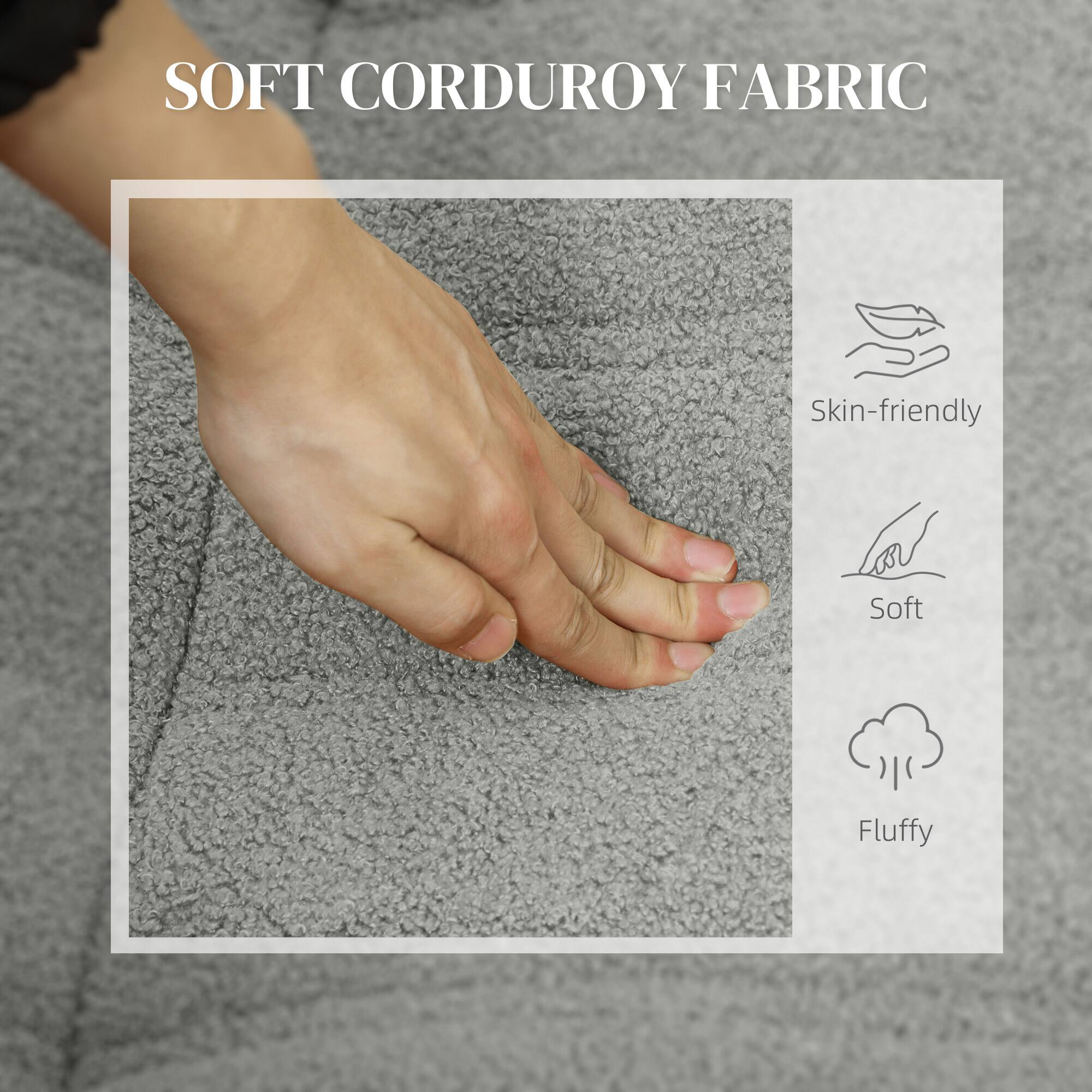 SOFT CORDUROY FABRIC
Skin-friendly
Soft
Fluffy