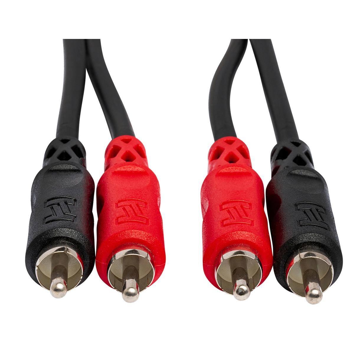 Alt View 1. Hosa Technology - Hosa Technology 2-RCA Male to 2-RCA Male Dual Cable (Nickel Contacts), 3.3'.