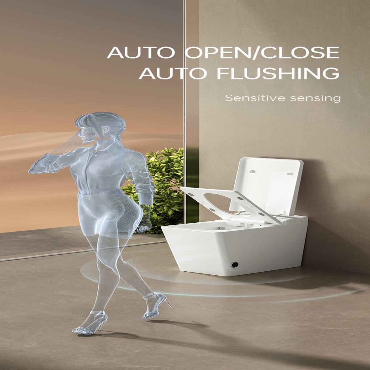 AUTO OPEN/CLOSE  
AUTO FLUSHING  
Sensitive sensing