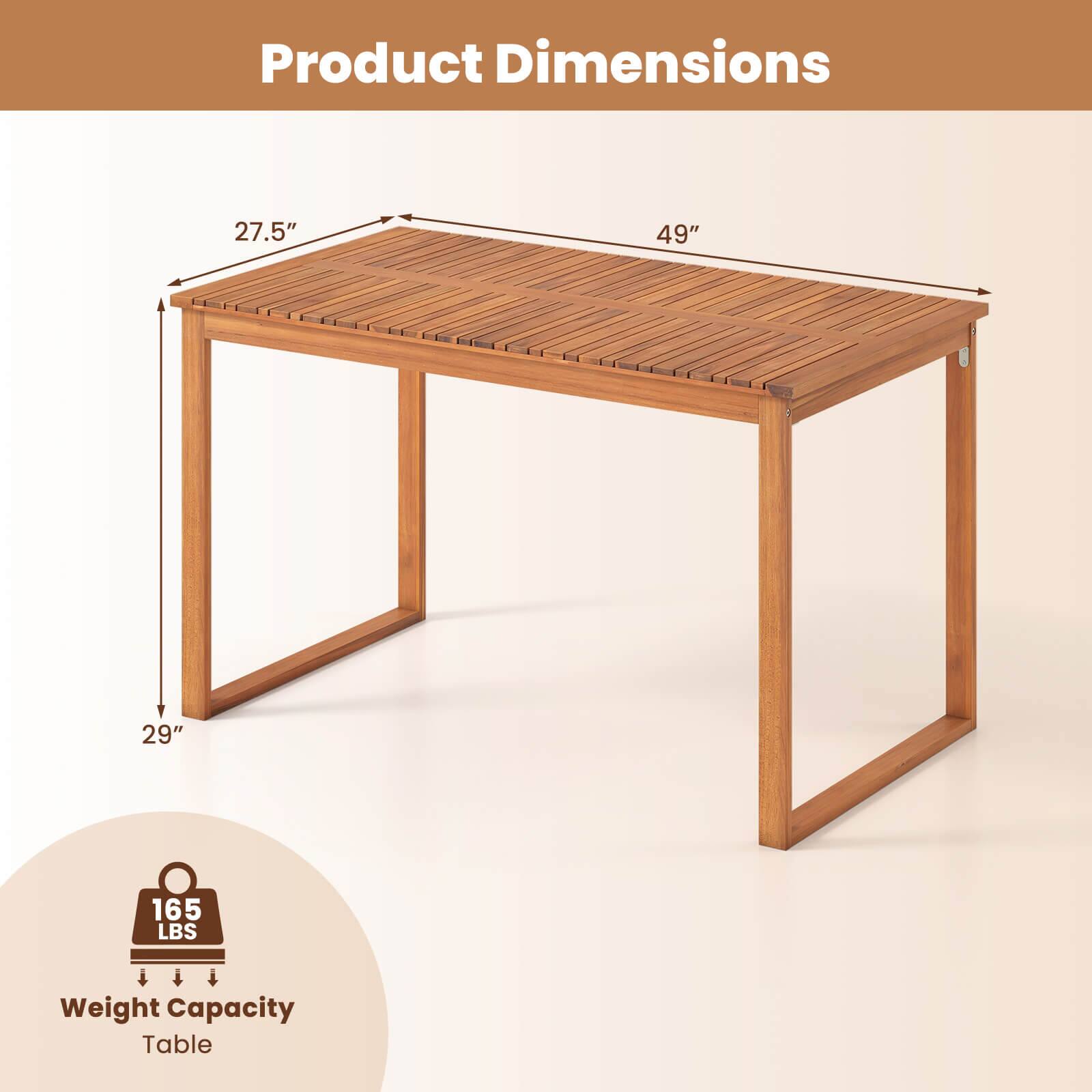 Product Dimensions: 27.5" x 49" x 29"  
Weight Capacity: 165 LBS