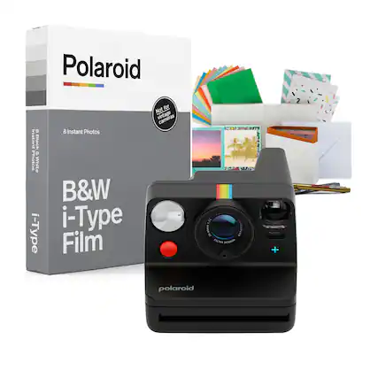 Polaroid B&W i-Type Film is for instant black and white photos. It is not for vintage cameras. The film comes with 8 instant photos and is compatible with the Polaroid i-Type instant camera. The film has a 35-40mm autofocus lens and is suitable for use with the Polaroid Sensor+ 2 instant cameras.