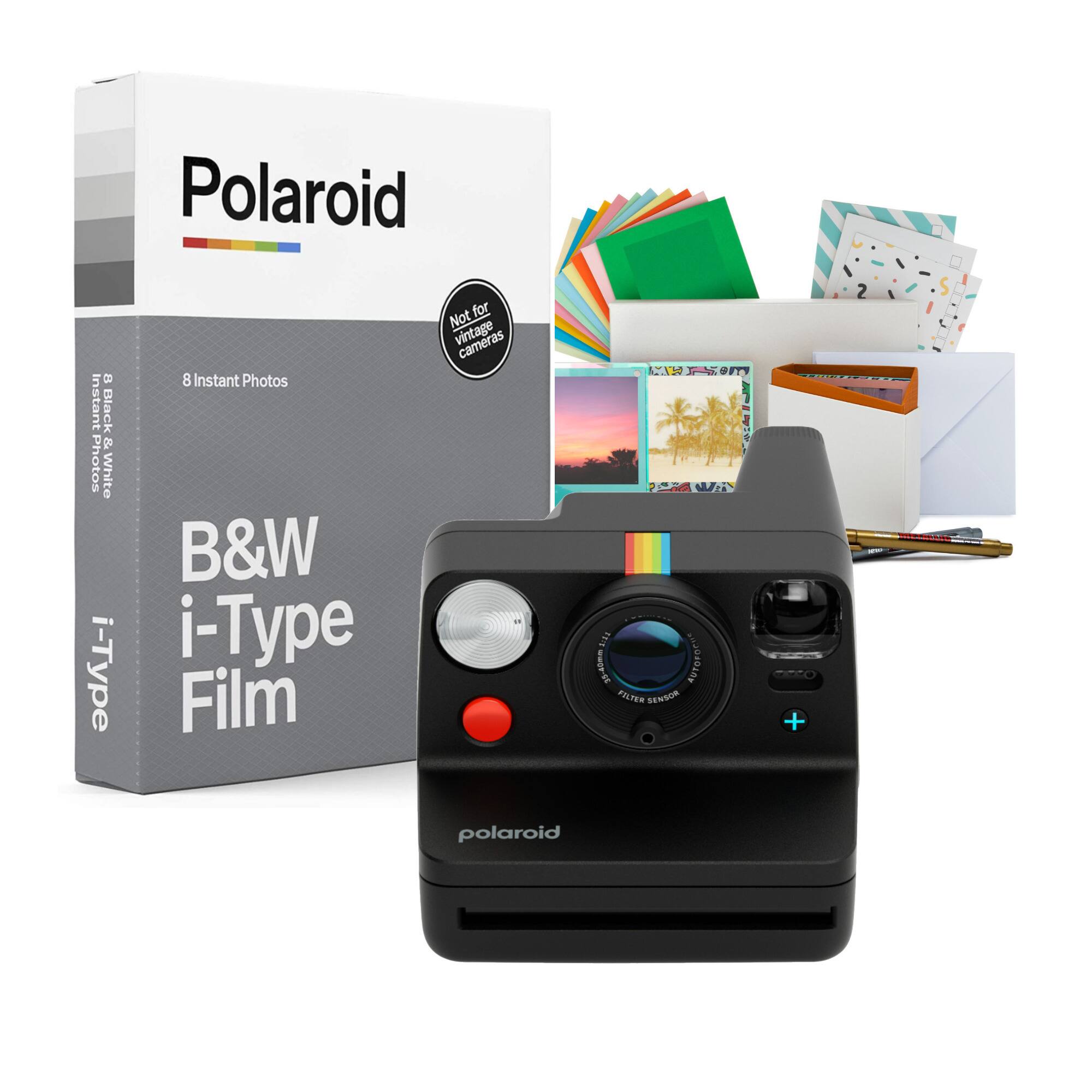 Polaroid B&W i-Type Film is for instant black and white photos. It is not for vintage cameras. The film comes with 8 instant photos and is compatible with the Polaroid i-Type instant camera. The film has a 35-40mm autofocus lens and is suitable for use with the Polaroid Sensor+ 2 instant cameras.