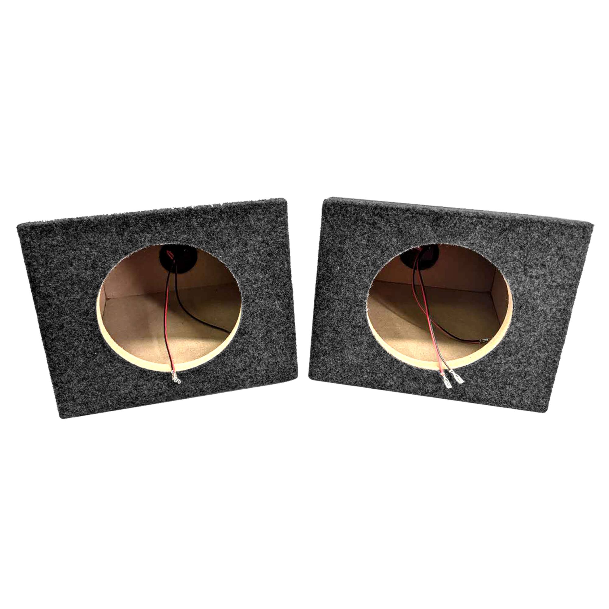 Alt View 3. SDX Audio - 6.5" Speaker Enclosure Pair w Internally Pre-Wired Fast-On Terminal - Black.