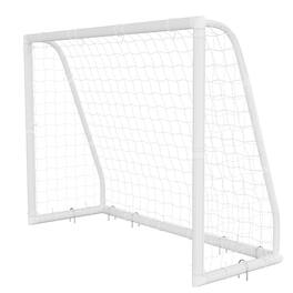 VEVOR - Soccer Goal 8 x 6 FT PVC Soccer Goal for Backyard with PE Net, Portable Weatherproof Set, with High-Strength PE Net - White