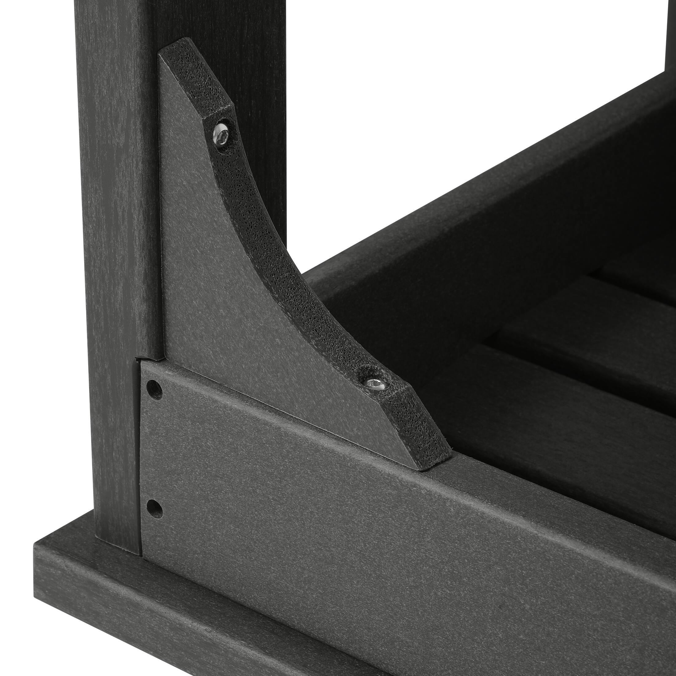 Alt View 6. WestinTrends - WestinTrends Malibu 48" length backless Poly Wood Outdoor / Garden bench - Gray.