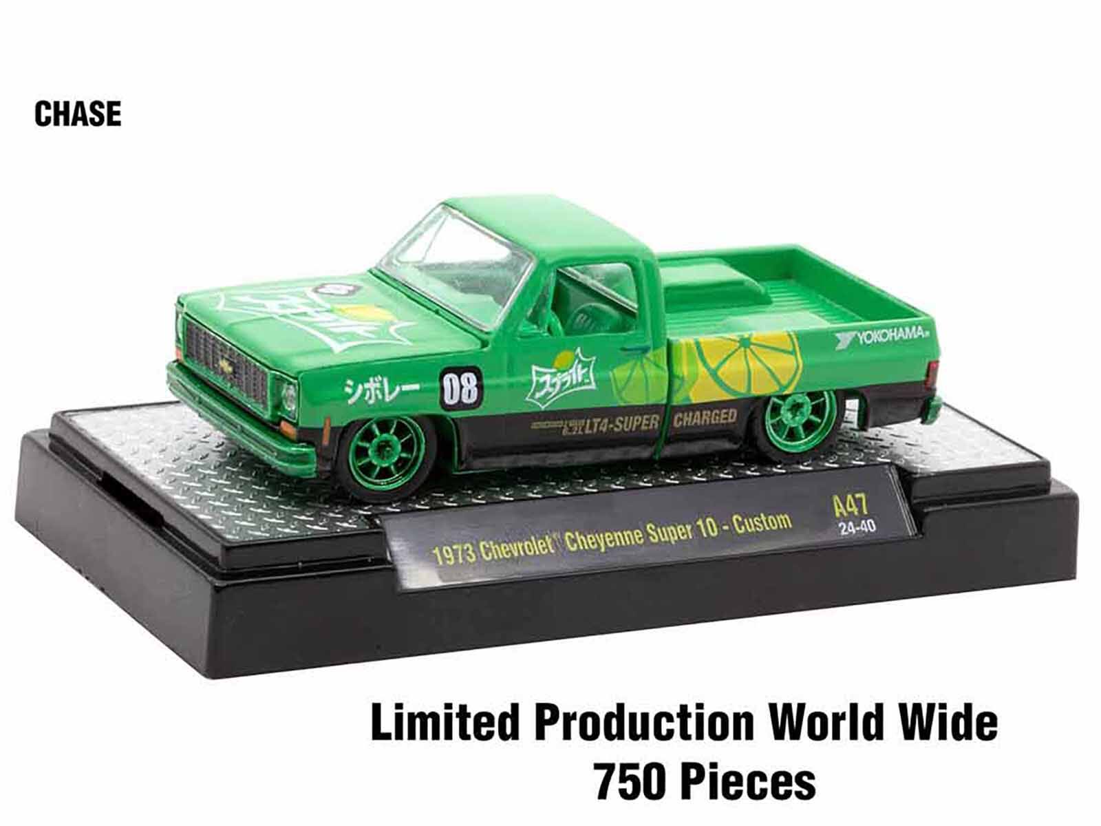 CHASE

1973 Chevrolet Cheyenne Super 10 - Custom  
LT4-SUPER CHARGED  
A47 24-40  
Limited Production World Wide  
750 Pieces