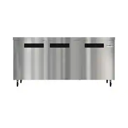 Koolmore - 72 in. Three Door Commercial Undercounter Refrigerator 18 cu. ft. (KM-UCR-3DSS) - Stainless Steel