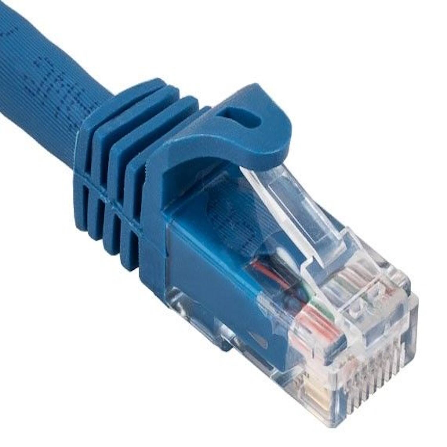 Angle. Sanoxy - SANOXY Cables and Adapters; 0.5ft Cat6a 600 MHz UTP Snagless Ethernet Network Patch Cable, Blue - Blue.