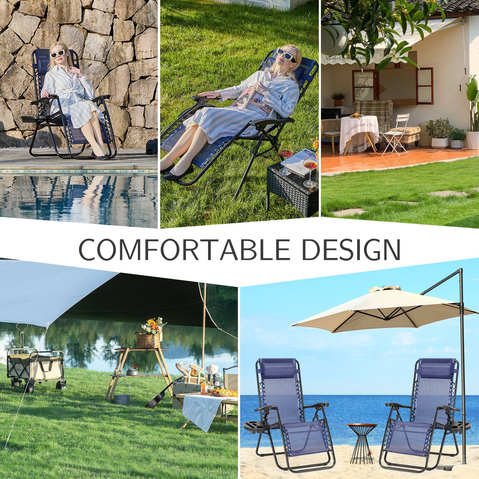 The text on the image reads "Comfortable Design."