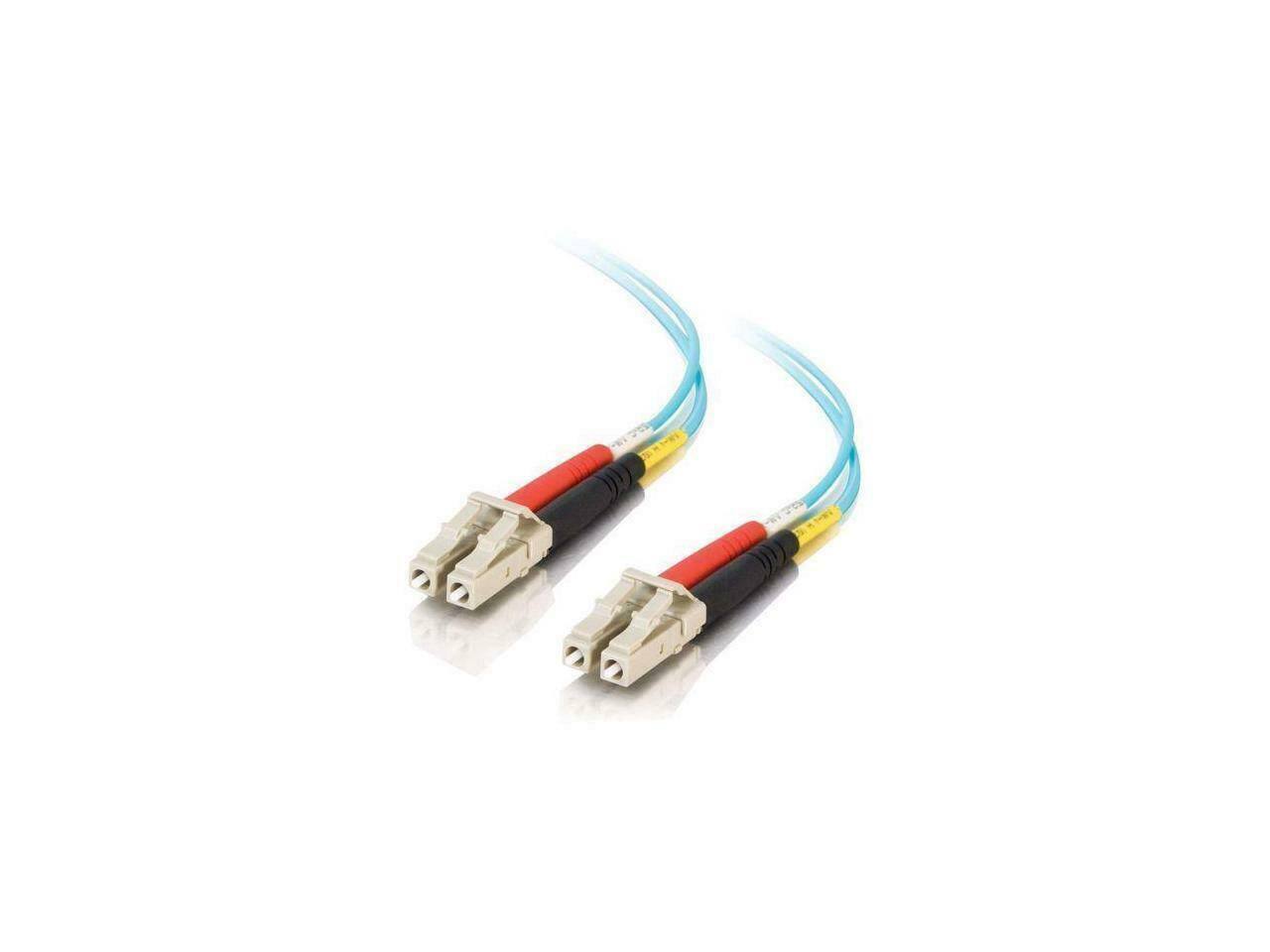 Alt View 2. Cables to Go - C2G 01115 OM3 Fiber Optic Cable - LC-LC 10Gb 50/125 Duplex Multimode PVC Fiber Cable, Aqua (29.5 Feet, 9 Meters).